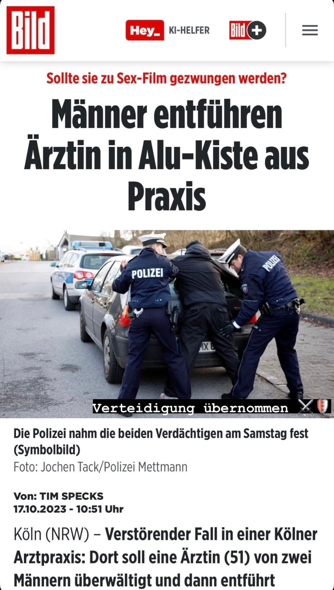 Männer entführen Ärztin in Alu-Kiste aus Praxis